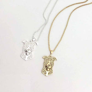 Puppy Dog Pitbull Pendant Necklace
