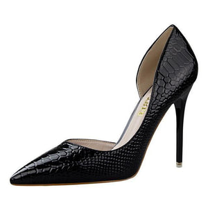 Leather 10CM Thin Heel Stiletto