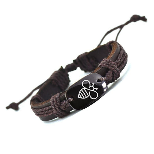 Bee Leather Bracelet