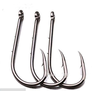 Lot 100pcs Bait Holder Hook Jig Big Fishing Hooks Black HIgh Carbon Steel Fishook