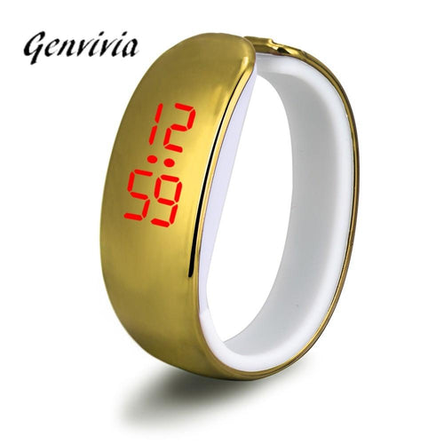 Sport Unisex Women Ladies Sport LED Plating Waterproof Bracelet Resistant Alarm Wristwatches Outdoor Digital Wrist Watch