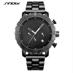 SINOBI luxury chronograph sports men's steel watch