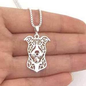 Puppy Dog Pitbull Pendant Necklace